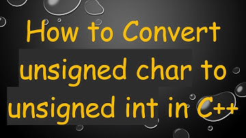 How to Convert unsigned char to unsigned int in C++