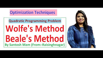 Quadratic Programming Problem | Wolfe