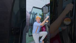 Blippi Drives A TRACTOR in real life! #shorts #blippi