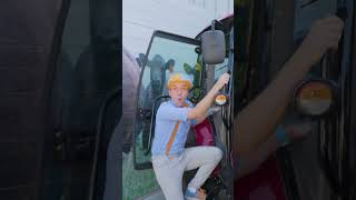 Blippi Drives A Tractor In Real Life! #Shorts #Blippi