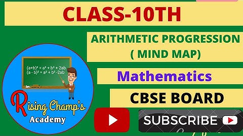Arithmetic Progression (Mind Map), Class-10th, Mathematics, Shivansh Sir@RisingChampsAcademy