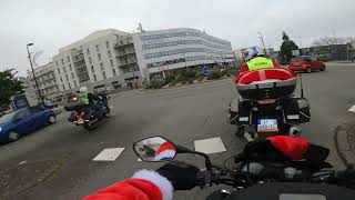 🎅Les Pères Noël à motos 2021 à NANTES | Départ Mcdo Beaujoire [ASSOS SECURITE]🎅