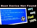 how to fix boot device not found hard disk 3f0 error (hp laptop)