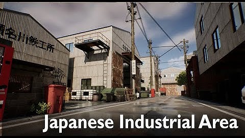 Japanese Industrial Area - Unreal Engine Environment