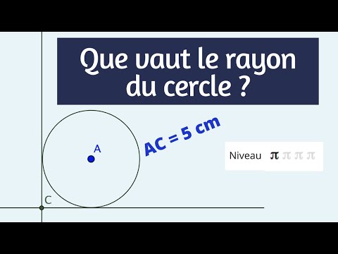 Vidéo: Le rayon d'un cercle peut-il être nul ?