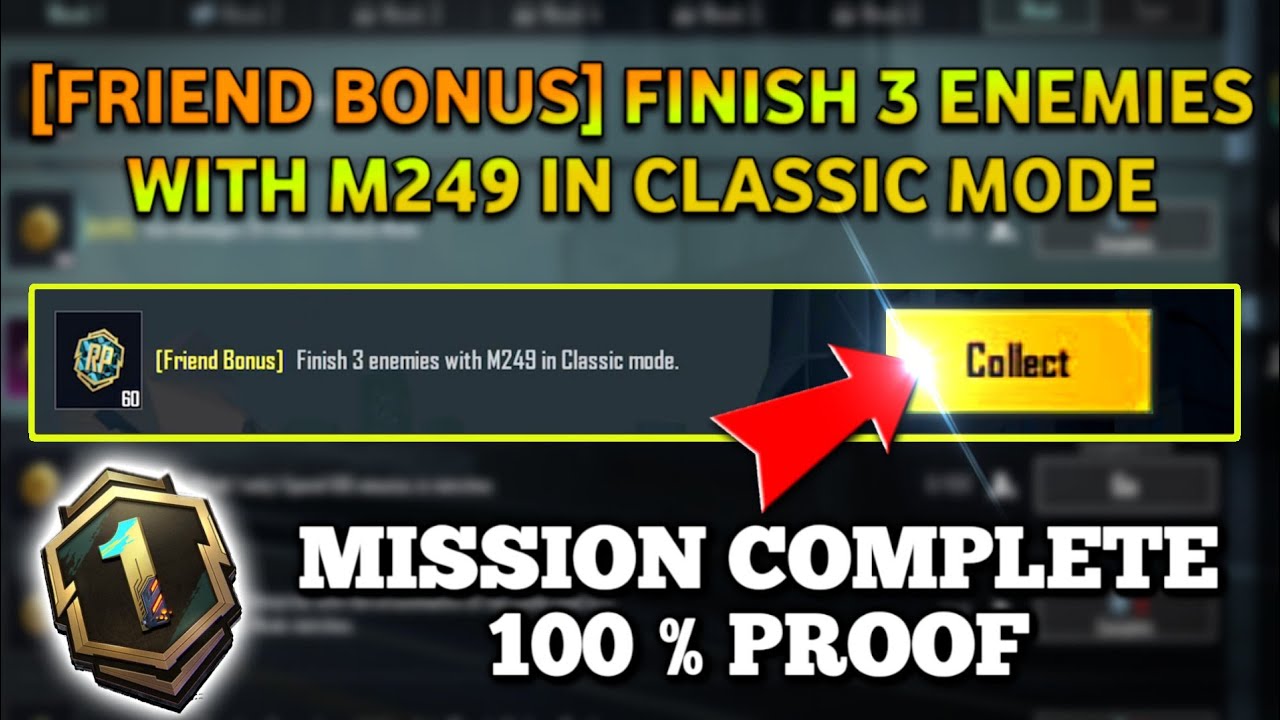 [FRIEND BONUS] FINISH 3 ENEMIES WITH M249 IN CLASSIC MODE