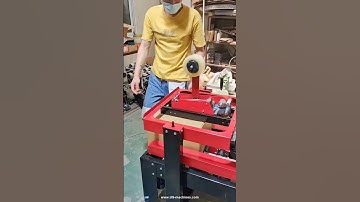 Semi autoamtic carton box tape sealing machine testing video