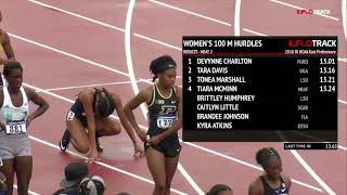 Série Du 100M Haies Ncaa Avec Devynne Charlton Et Tara Davis