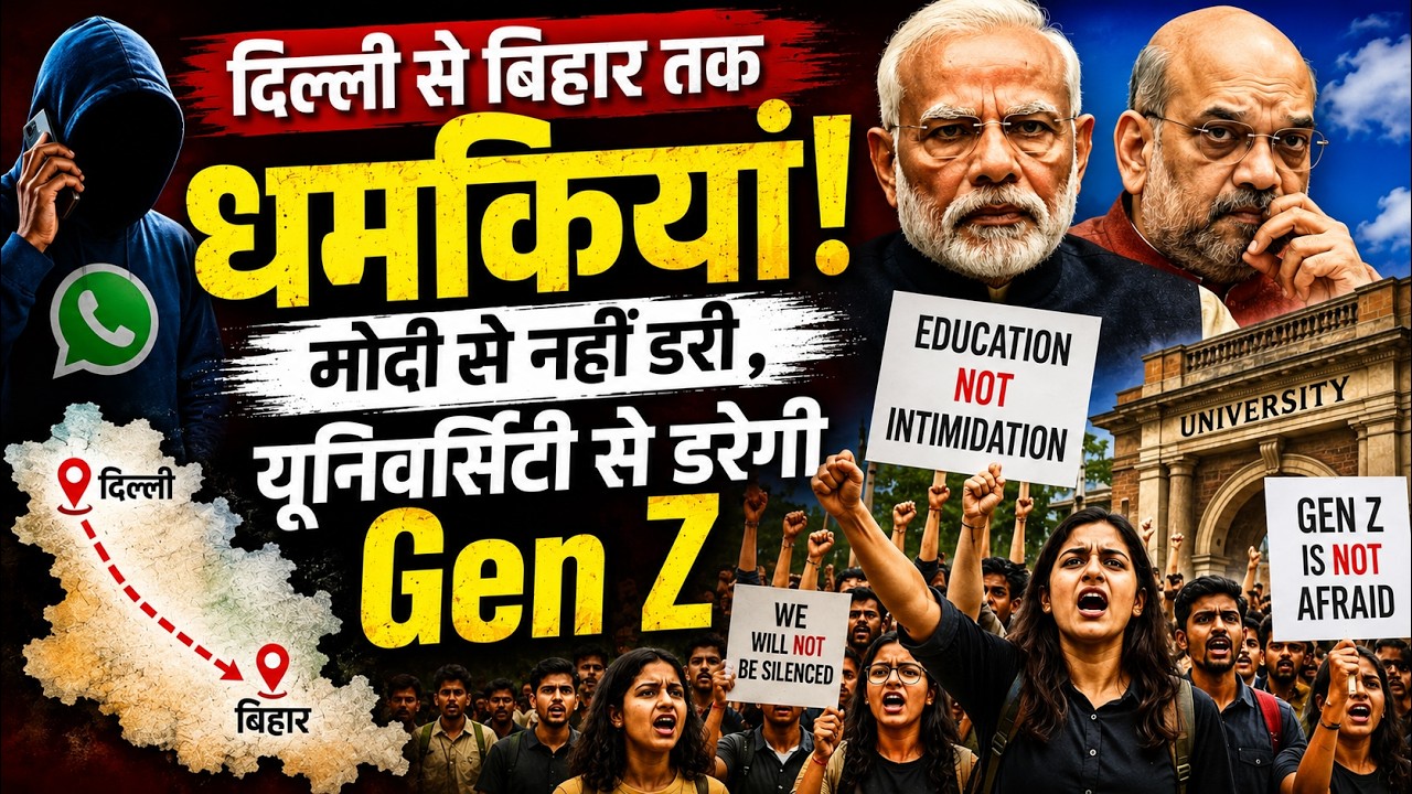 Delhi से Bihar तक धमकियां! मोदी नहीं डरी, यूनिवर्सिटी से डरेगी Gen Z? 📱