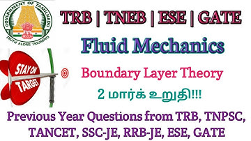 Boundary Layer Theory | TRB | TNEB | GATE | ESE | TNPSC-AE | SSC-JE | RRB-JE |TANCET |All State PSC|