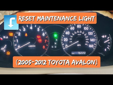 Reset Maintenance Light Toyota Avalon 2005-2012