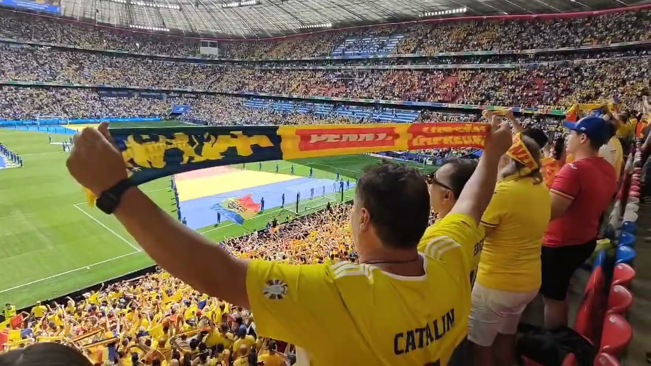 IMNUL ROMANIEI la Euro Meci Romania Ucraina 18 iun 2024 video Cătălin Ghitescu @ Andrei Postolache