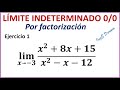 Límite indeterminado 0/0 por factorización l Ejercicio 1