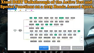 Xtool D8BT Walkthrough of the Active Test and Special Functions on a 2015 Honda Accord Sport.