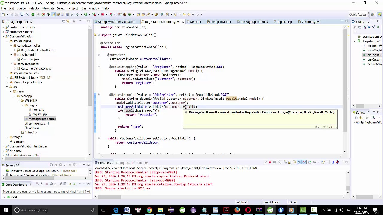 Spring MVC Validation Custom Example 1 YouTube