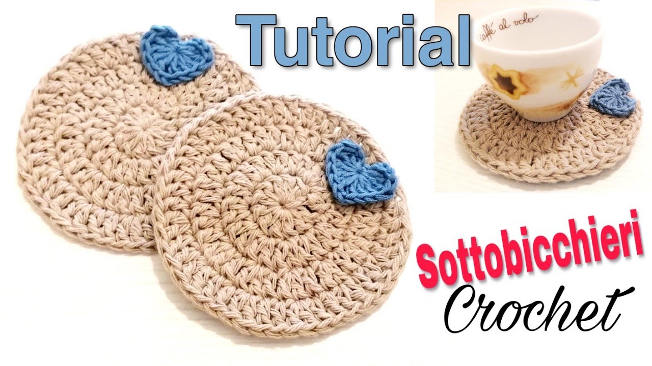 Tutorial Sottobicchiere love - uncinetto