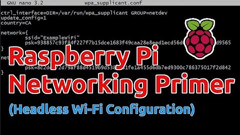 Raspberry Pi OS Bullseye, Networking Primer (Headless Wi-Fi Config, wpa_supplicant.conf, hotspot)