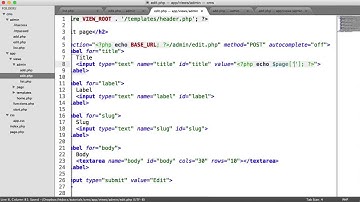 Learn PHP: Basic CMS - Editing Pages (Part 7/8)