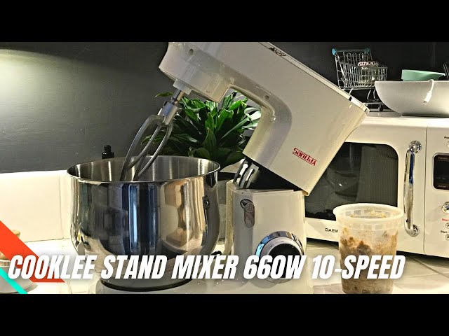 Cooklee SM-1551 Stand Mixer 9.5 qt 660W 10 Speed Electric Kitchen Mixer Silver