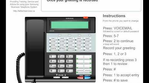 Voicemail Setup Step 05 - Record Greeting 2 - Business Telephone System