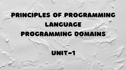 #2 programming domains |ppl
