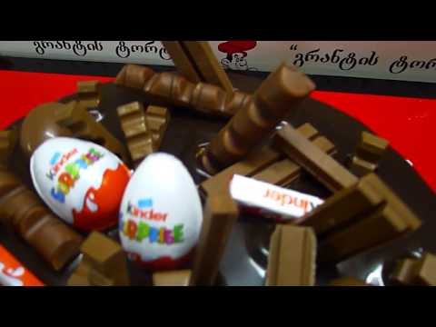 კინდერის და შოკოლადის საბავშვო ტორტი, ტორტები, გამოწერით, შეკვეთით 593 756 700