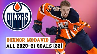 Connor McDavid (#97) All 33 Goals of the 2020-21 NHL Season