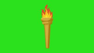 Free Torch Animation - Green Screen