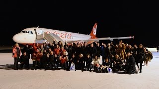 airberlin A320 Polar Night Flight Operation and landing into Longyearbyen