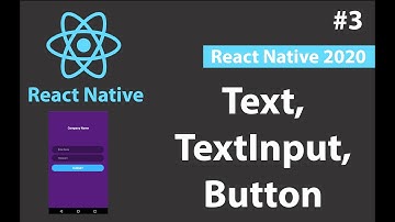 Text, TextInput, TouchableOpacity in React Native | Beginners | react-native-cli - #3