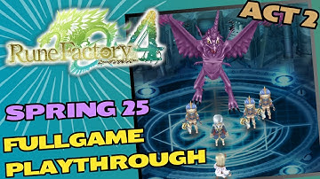 Rune Factory 4 Special - Act 2 - Spring 25 - Playthrough - No Commentary