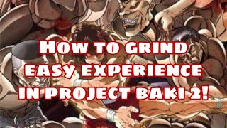 How to grind easy experience in Project baki 2!