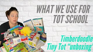 Timberdoodle Tiny Tot Curriculum Kit unboxing - tot school - what we use for tot school