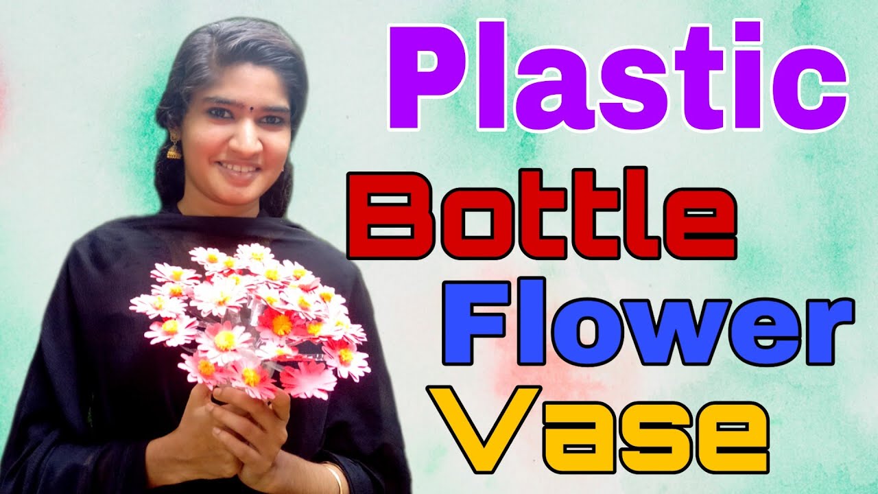 Plastic Bottle Flower Vase Craft Paper Flowers Home Decor Ideas