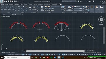 How to create Arc aligned text in AutoCad || Arc Text