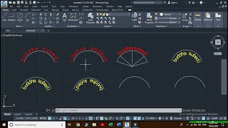 How to create Arc aligned text in AutoCad || Arc Text
