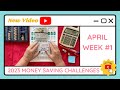 Budgeting Money Saving Challenges - April Week #1 - TracEy Monster Savings on Etsy