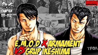 EMOD X ARMAMENT VS GRUP IKESHIMA MANJI EMPIRE!!! Worst Chapter 111\u0026112