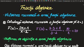 Valoarea numerica a unei fractii algebrice clasa a 8 a (Invata Matematica Usor-Meditatii Online)