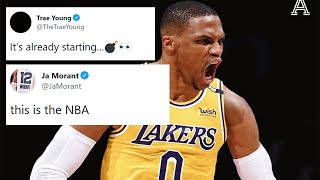NBA PLAYERS REACT TO RUSSELL WESTBROOK CRAZY TRADE TO THE LOS ANGELES LAKERS
