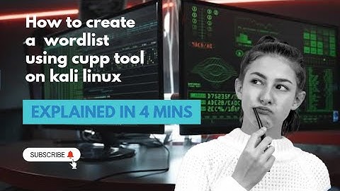 How to generate wordlist using CUPP tool in kali linux.Full tutorial video on cupp tool in kalilinux