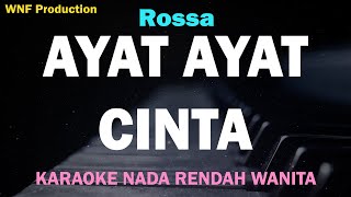 Rossa - Ayat Ayat Cinta (Karaoke Nada Rendah Wanita) Lower Key