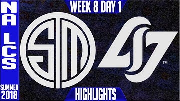 TSM vs CLG Highlights | NA LCS Summer 2018 Week 8 Day 1 | Team Solomid vs Counter Logic Gaming