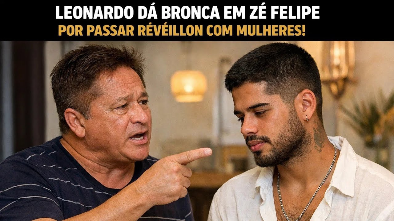 🔴 Leonardo da bronca em Zé Felipe por passar réveillon com mulheres.