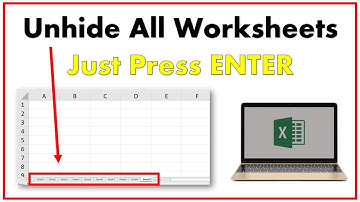 Unhide Multiple SHEETS in Excel at once - SECRET CODE