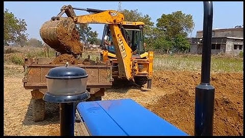New JCB 3dx Ecoxcellence Backhoe Loader Loading Soil In Mahindra Yuvo And Swaraj Tractor _ Jcb Video