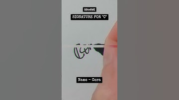 Signature for C | Cora | SBtellME Calligraphy and Handwriting #shorts #signature #calligraphy