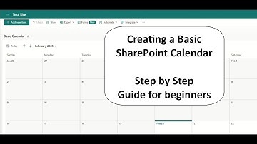 How to Create a Basic SharePoint Calendar List on SharePoint Online - Modern Calendar