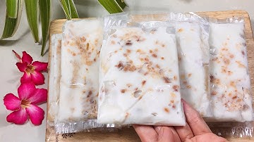 KEM CHUỐI- Cách làm Kem Chuối Miền Tây béo ngậy, bột kem dừa dẻo ngon không dăm đá. Banana Cream