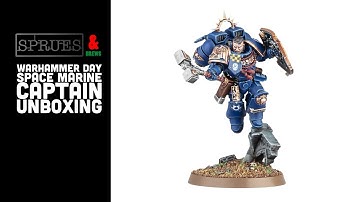 Warhammer Day Space Marine with Jump Pack, Thunder Hammer and Relic Shield Unboxing